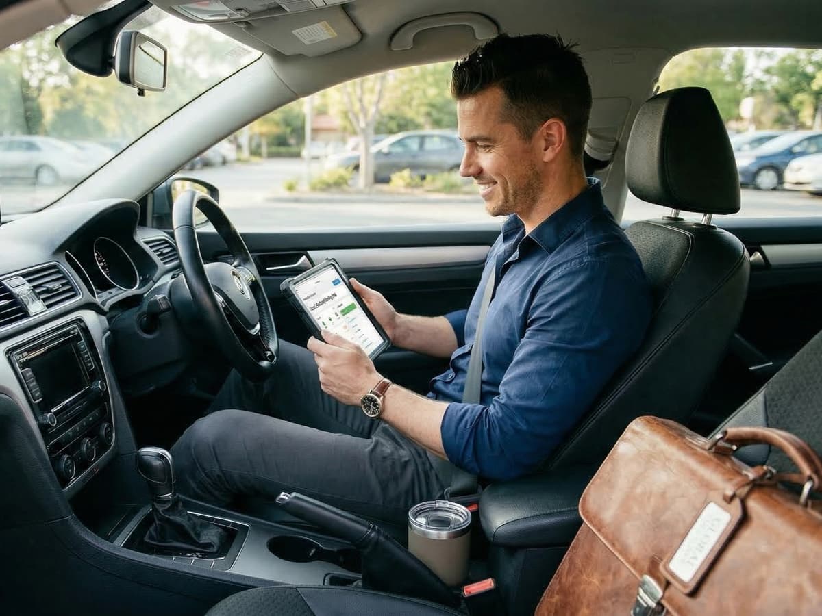 Field sales rep checking location data